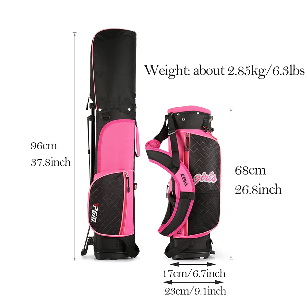 Amazon | ガールズゴルフバッグ、子供の軽量キャディバッグスタンド